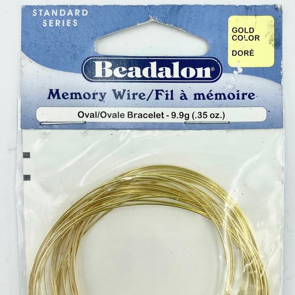 New in Box Beadalon Gold Memory Oval Bracelet Ring Wire .35oz Jewelry Craft - Picture 3 of 10